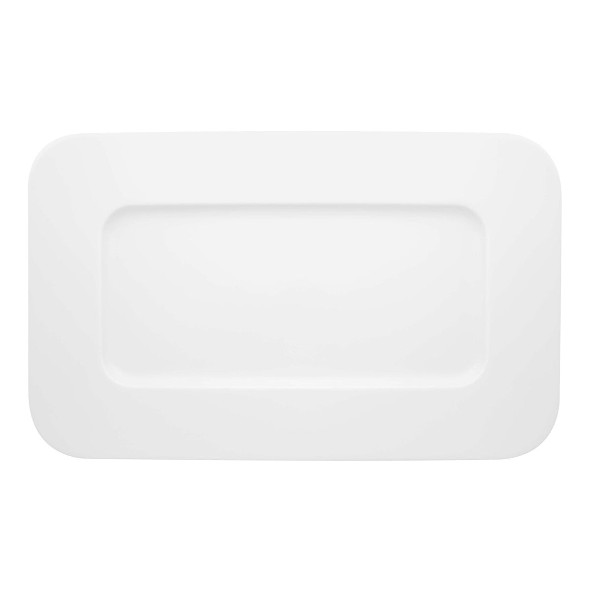 Vista Alegre Silkroad White Medium Rectangular Plate on a white background