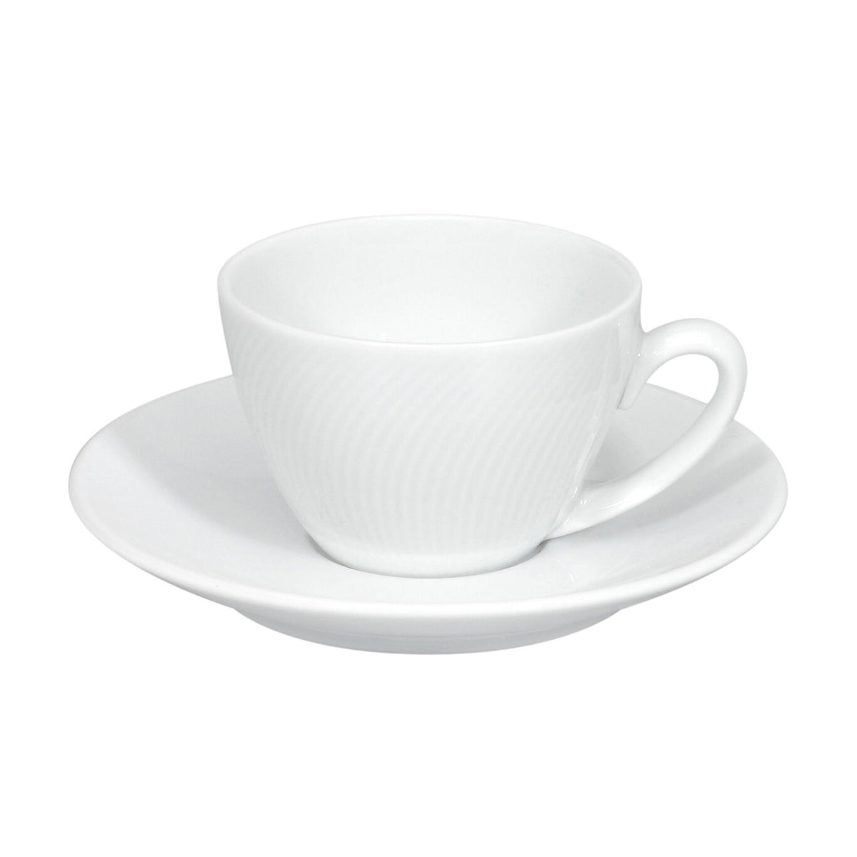 Vista Alegre Spirit White Coffee Cup & Saucer on a white background