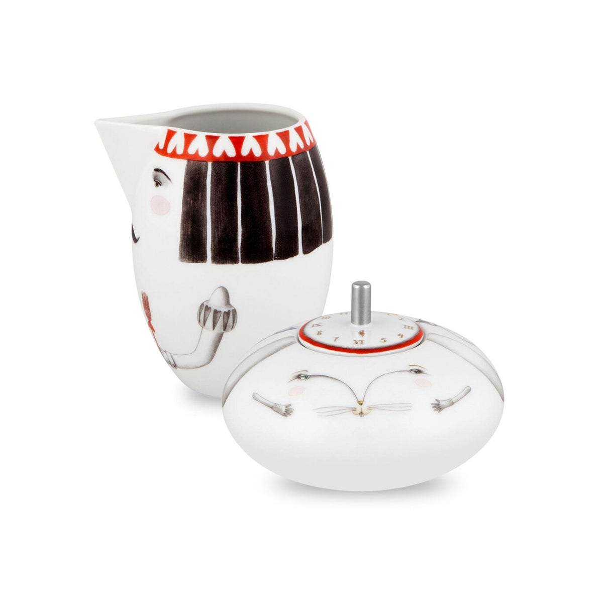 Vista Alegre Tea With Alice Set Sugar Bowl & Milk Jug, view 2