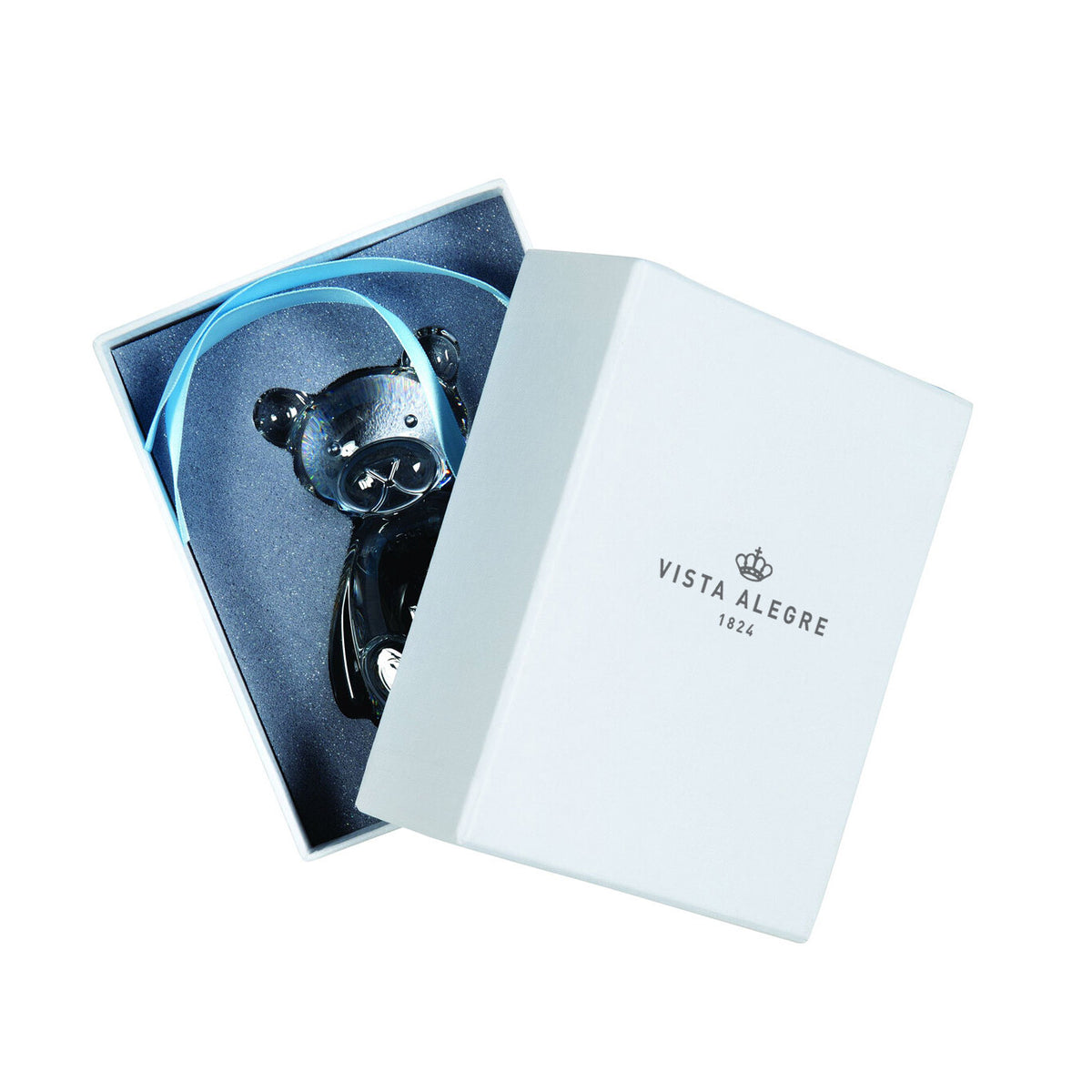 Vista Alegre Teddy Bear Case with Sculpture Blue Lace, view 2