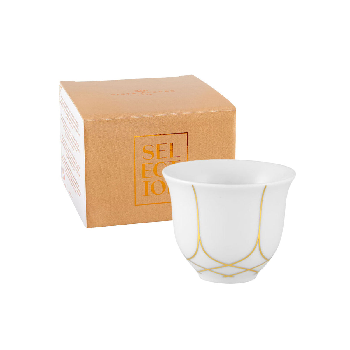 Vista Alegre Terrace Arabic Coffee Cup Selection on a white background