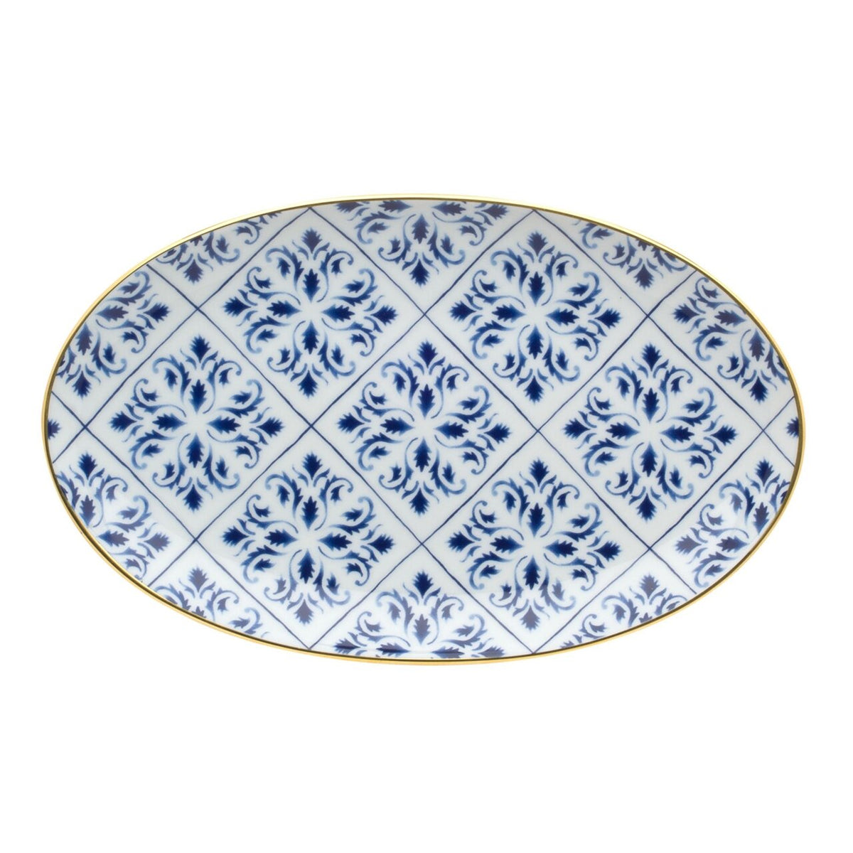 Vista Alegre Transatlântica Small Oval Platter on a white background