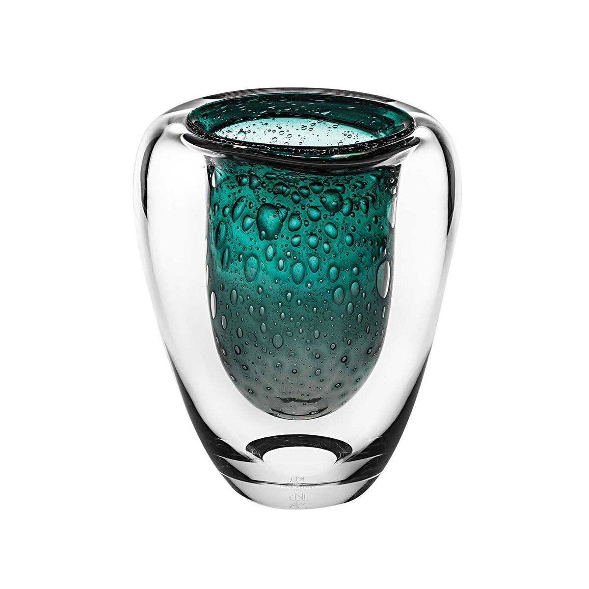 Vista Alegre Única Case with Vase Dive Green on a white background