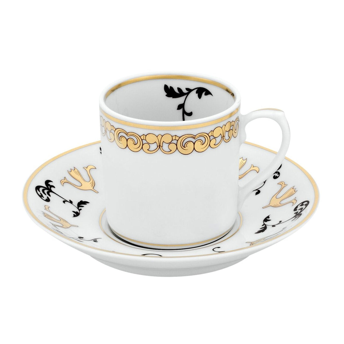 Vista Alegre Versailles Coffee Cup & Saucer on a white background