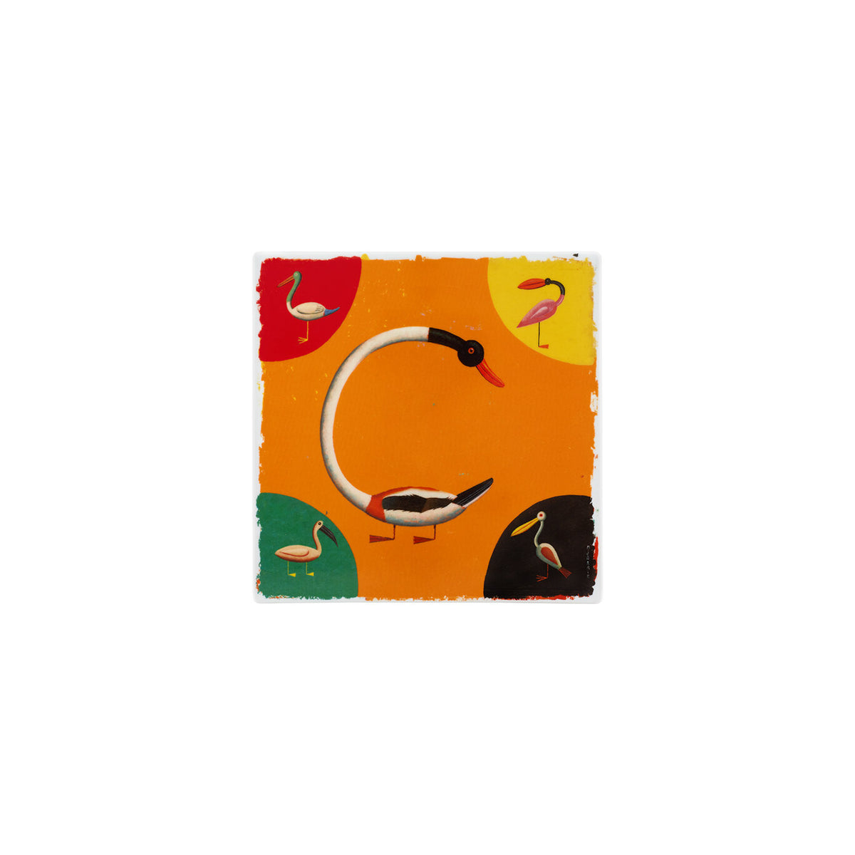 Vista Alegre Vida Alegre Porcelain Plaque Letter C on a white background