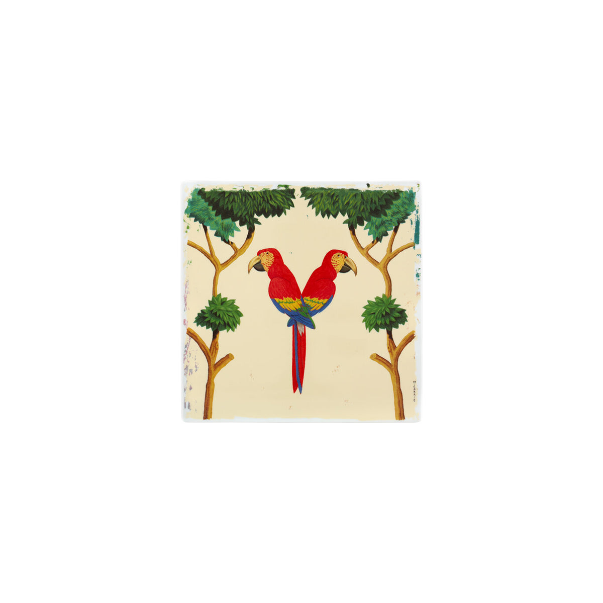 Vista Alegre Vida Alegre Porcelain Plaque Letter Y on a white background