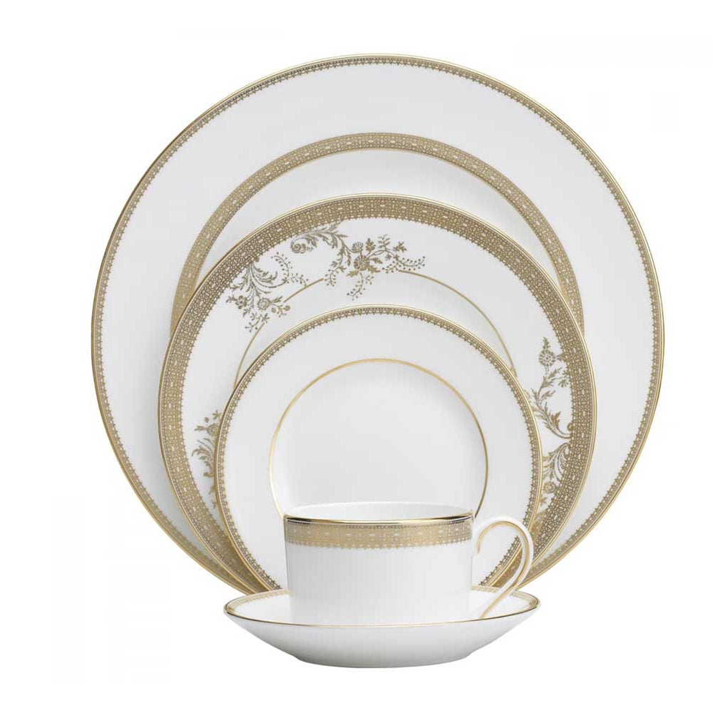 Wedgewood Vera Wang Lace Gold 5-piece place setting