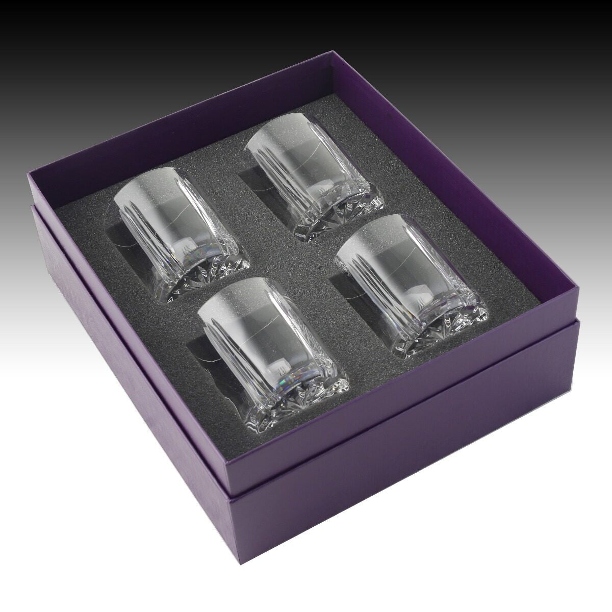 William Yeoward Adele Gift Set of 4 DOF Tumblers, handmade crystal, detail view