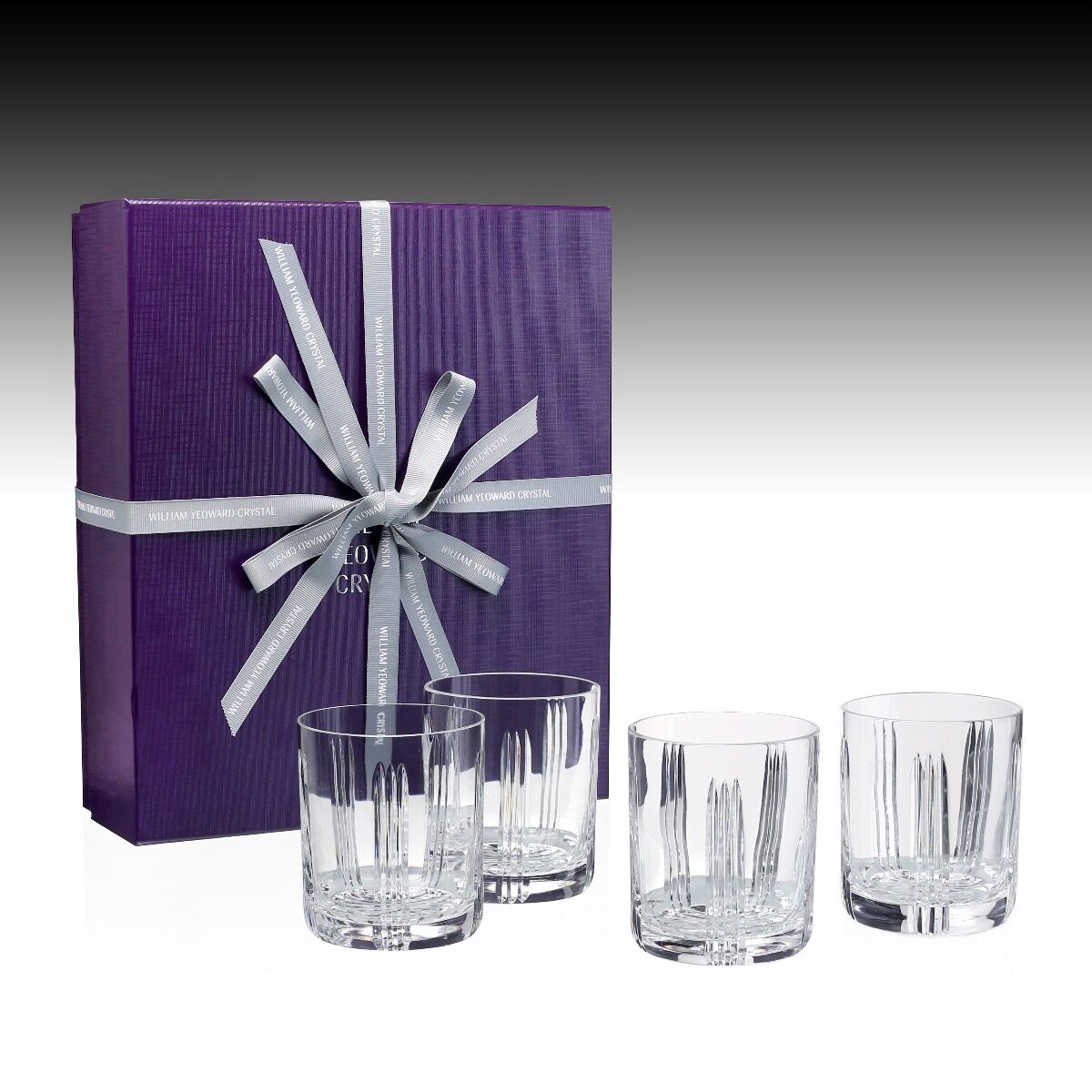 William Yeoward Adele Gift Set of 4 DOF Tumblers, handmade crystal, detail view