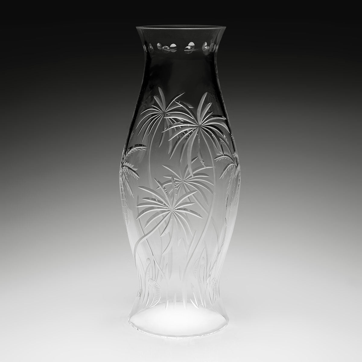 William Yeoward Alexis Hurricane Shade, handmade crystal, detail view