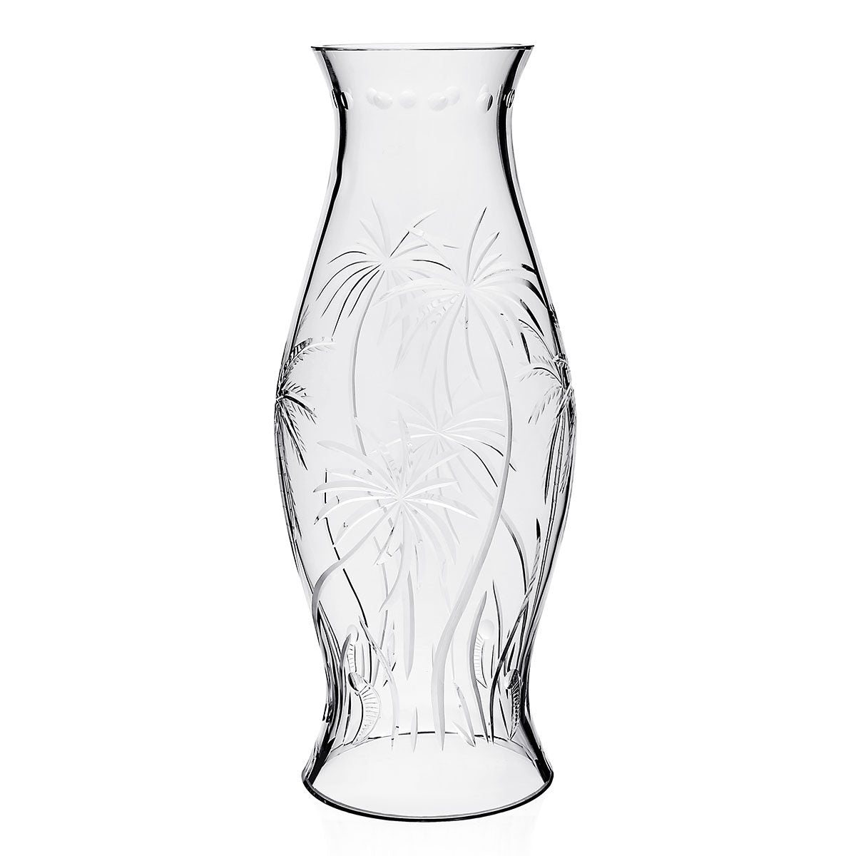 William Yeoward Alexis Hurricane Shade, handmade crystal, on a white background