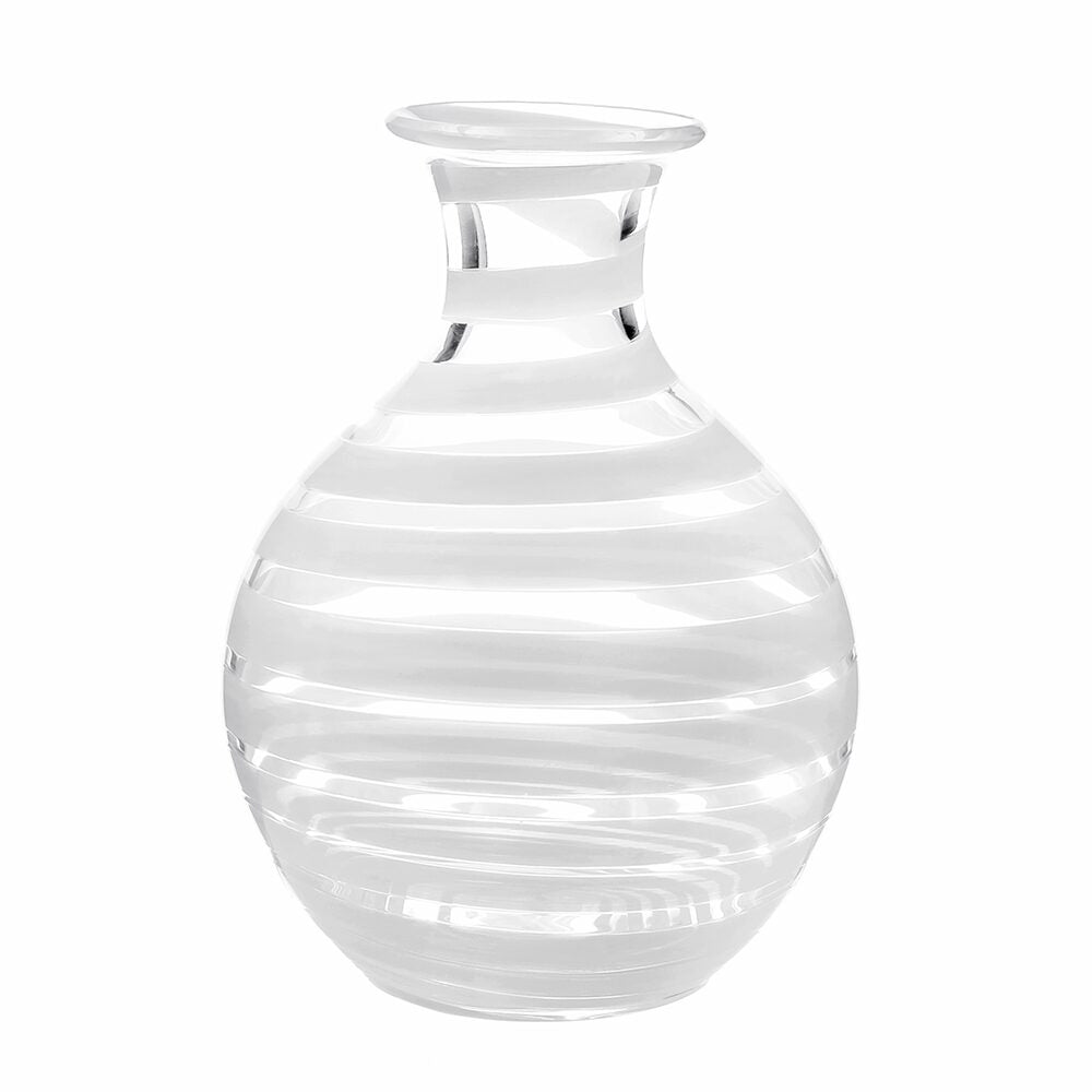 William Yeoward Bella Bianca Carafe 35oz / 1000ml in White, handmade crystal, on a white background