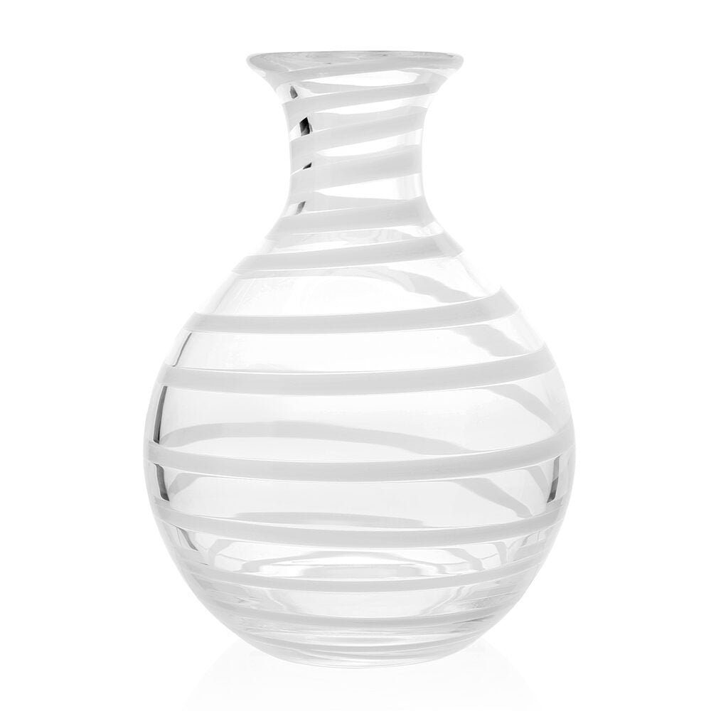 William Yeoward Bella Bianca Carafe Magnum / 1.5L in White, handmade crystal, on a white background
