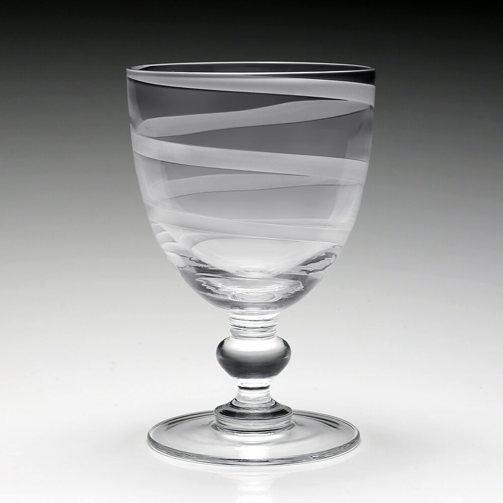 William Yeoward Bella Bianca Goblet in White, handmade crystal, detail view