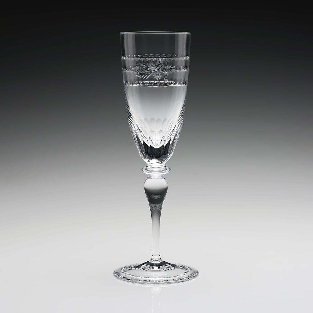 William Yeoward Camilla Champagne Flute, handmade crystal, detail view