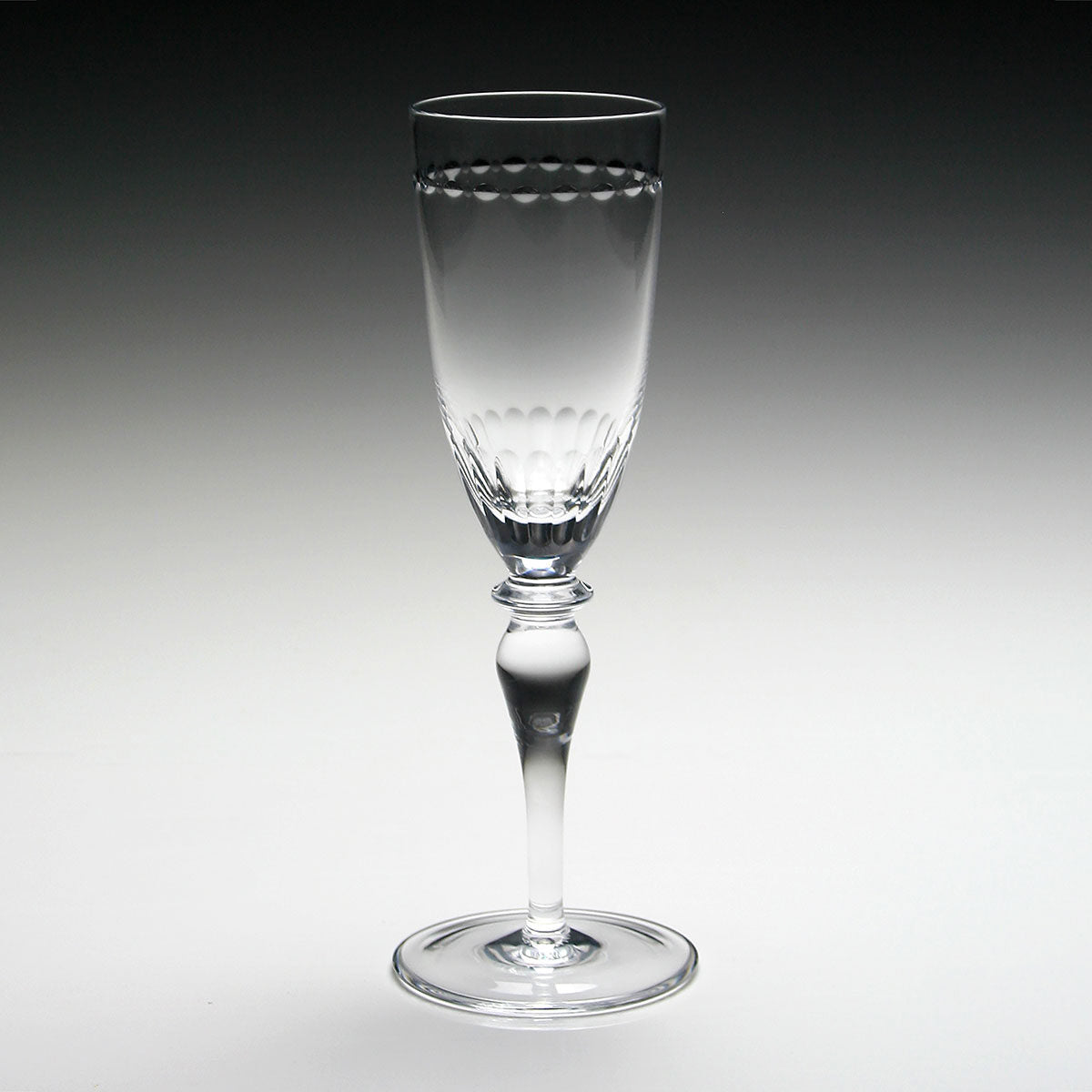 William Yeoward Claire Champagne Flute, handmade crystal, detail view