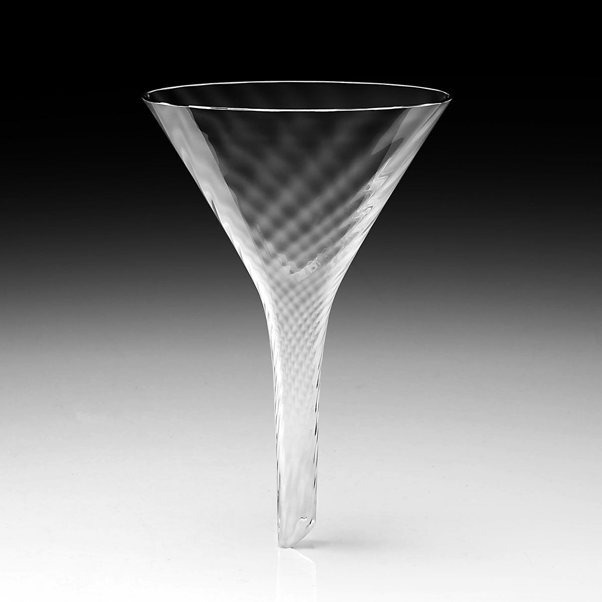 William Yeoward Classic Wine Funnel, handmade crystal, detail view