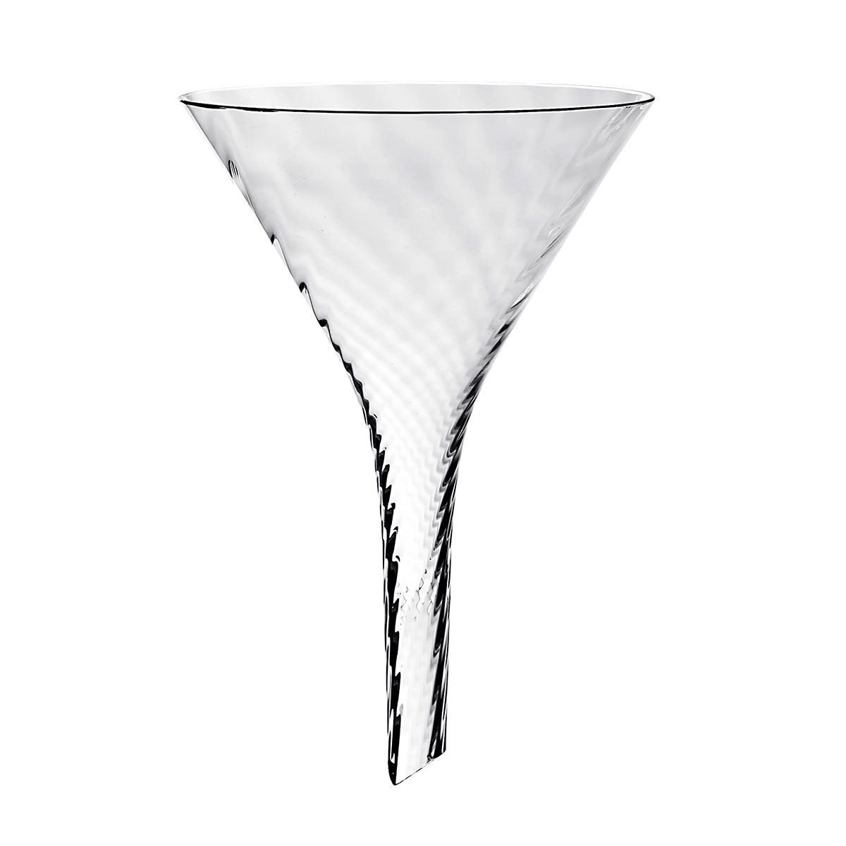 William Yeoward Classic Wine Funnel, handmade crystal, on a white background