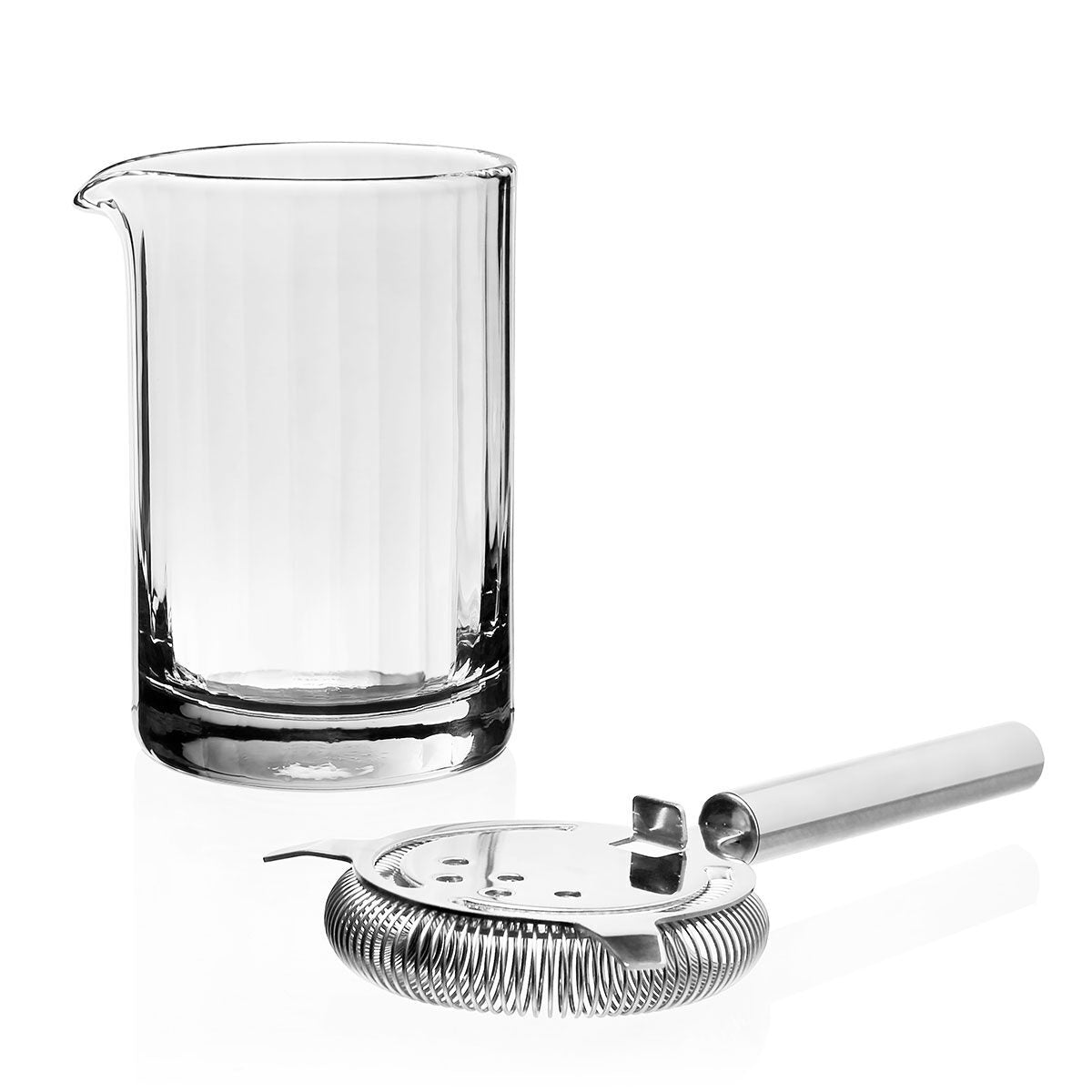 William Yeoward Corinne Mixer & Strainer, handmade crystal, on a white background
