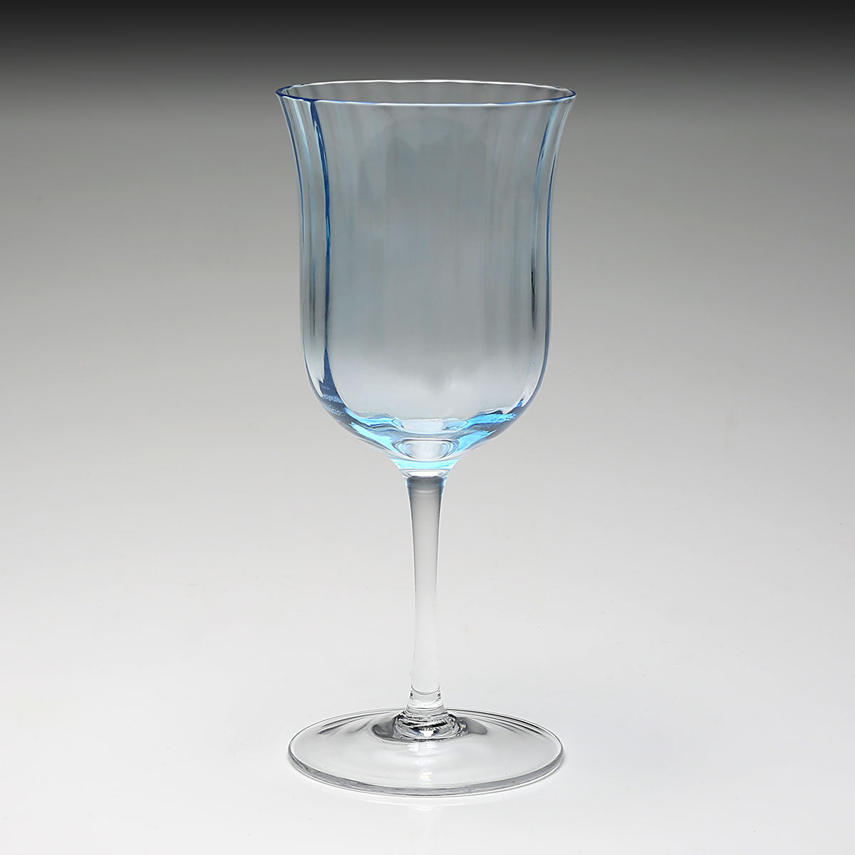 William Yeoward Corinne Water Goblet Blue in Blue, handmade crystal, detail view