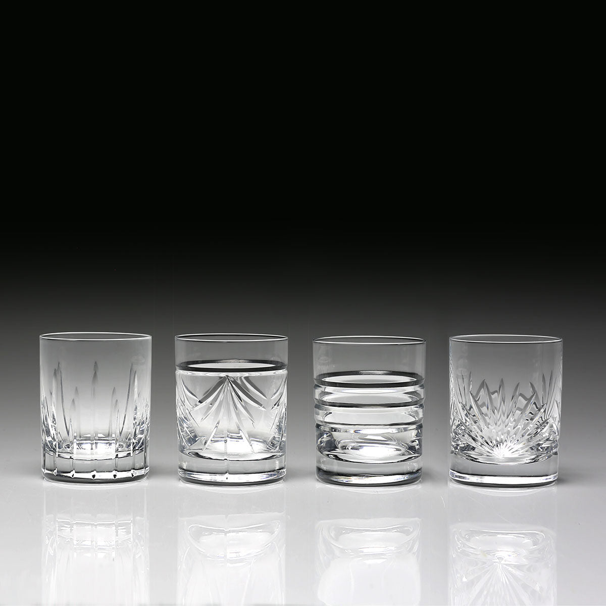 William Yeoward Dixie set of 4 Shot Glass, handmade crystal, detail view