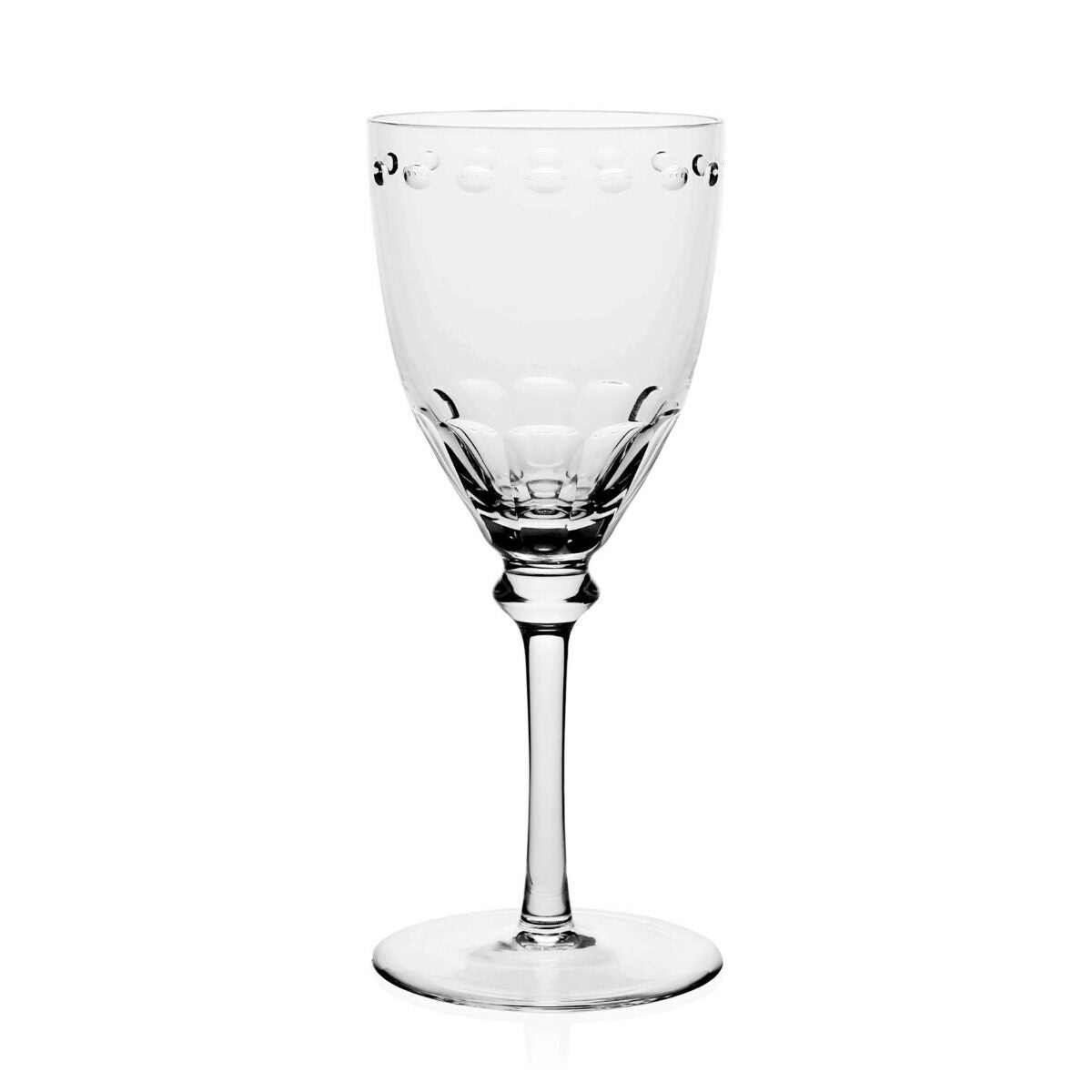 William Yeoward Eliza Wine, handmade crystal, on a white background