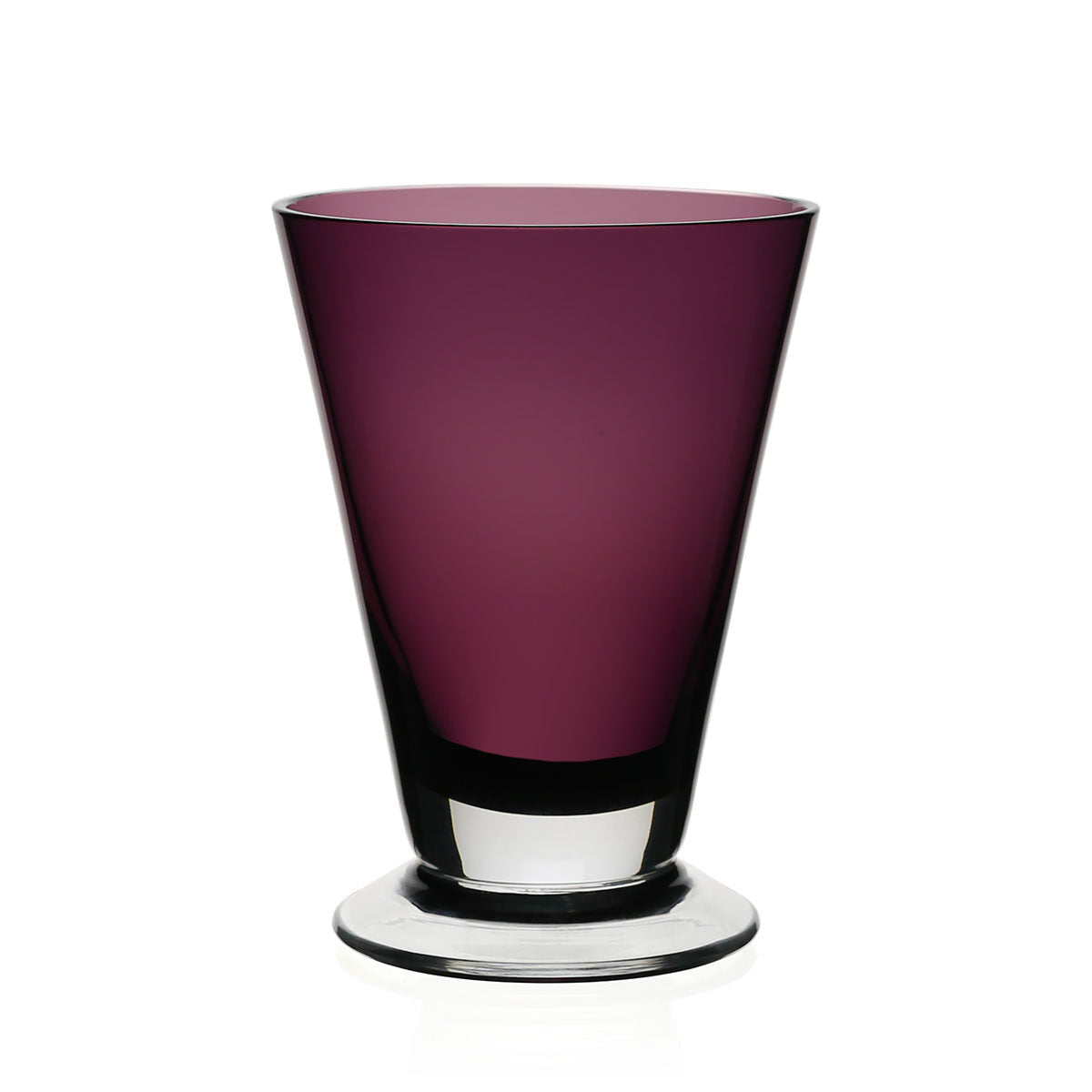 William Yeoward Fanny Old Fashioned Tumbler Amethyst in Amethyst, handmade crystal, on a white background