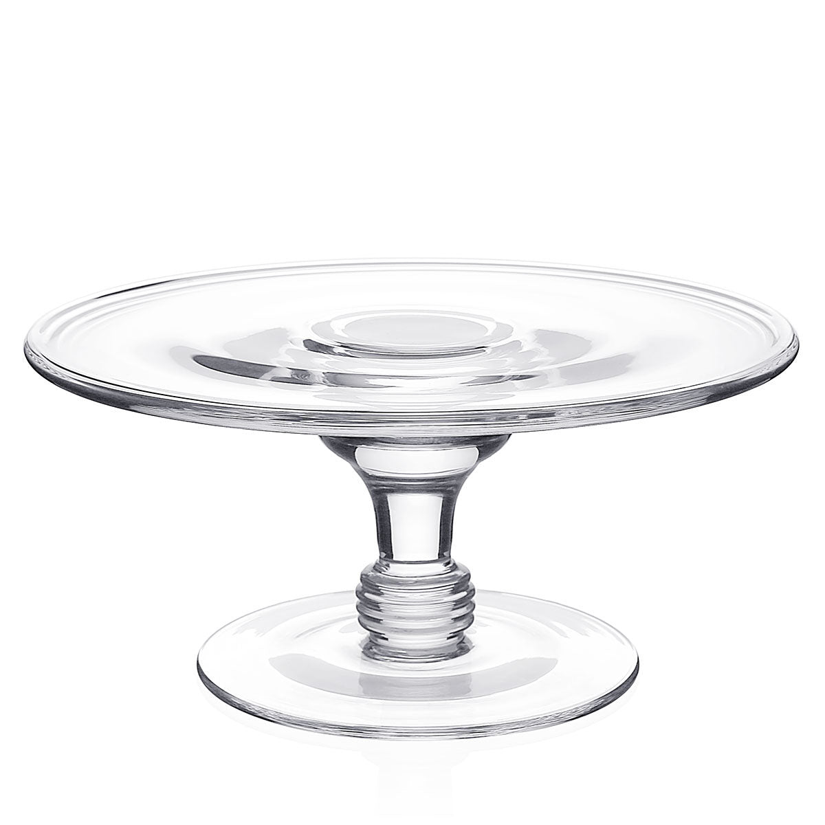 William Yeoward Fern Cake Stand, handmade crystal, on a white background