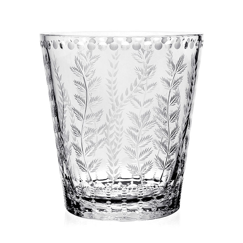 William Yeoward Fern Champagne Bucket with Bottle Holder 9" / 230mm, handmade crystal, detail view
