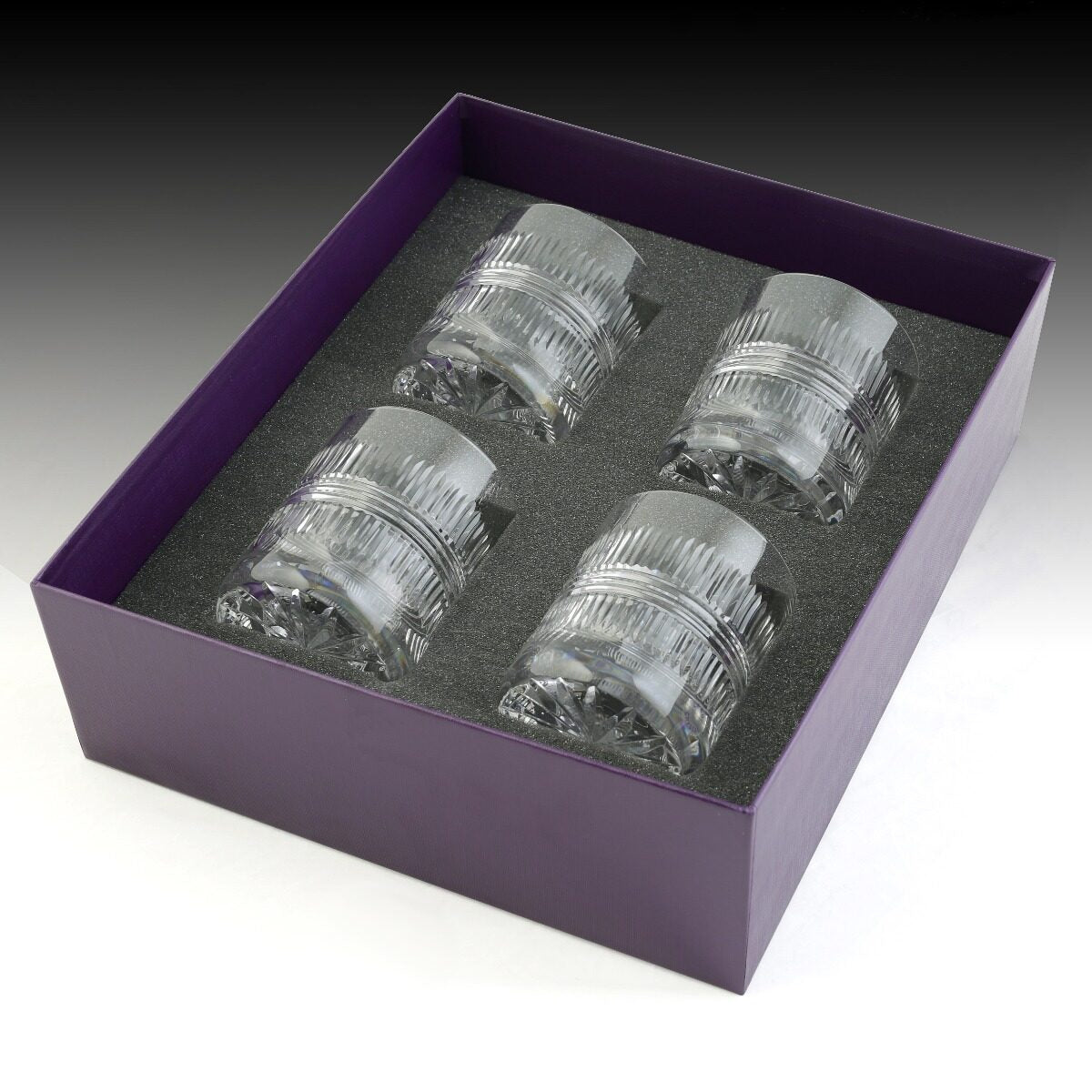 William Yeoward Gemma Gift Set of 4 DOF Tumblers, handmade crystal, detail view