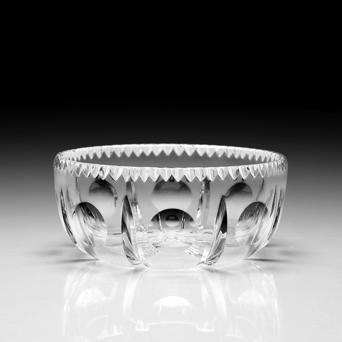 William Yeoward Harlequine Bowl 4¾" / 120mm, handmade crystal, detail view