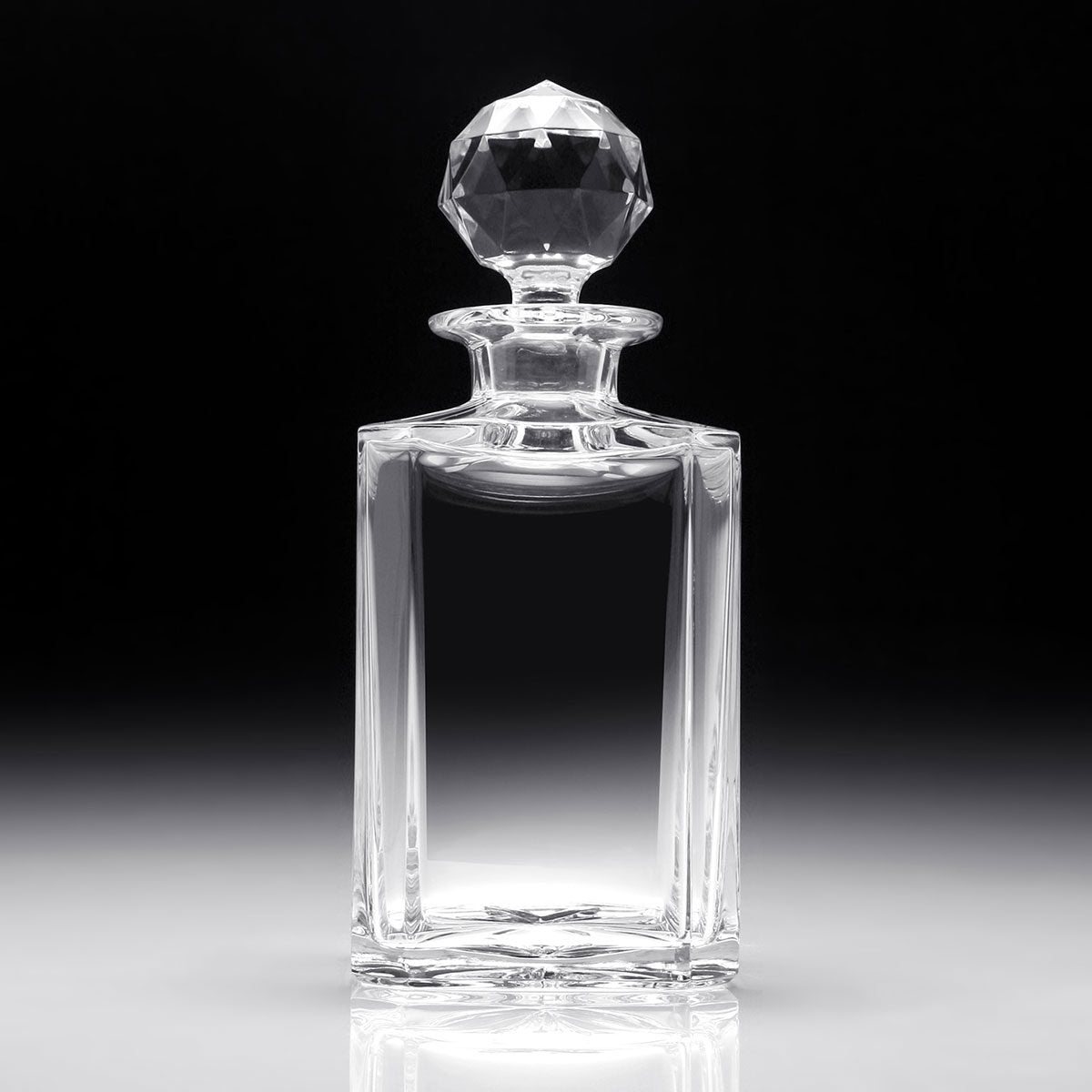 William Yeoward Helen Square Decanter Gift Boxed, handmade crystal, detail view