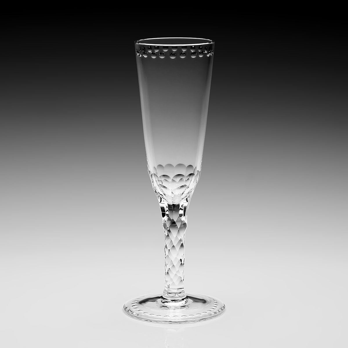 William Yeoward Helena Champagne Flute, handmade crystal, detail view