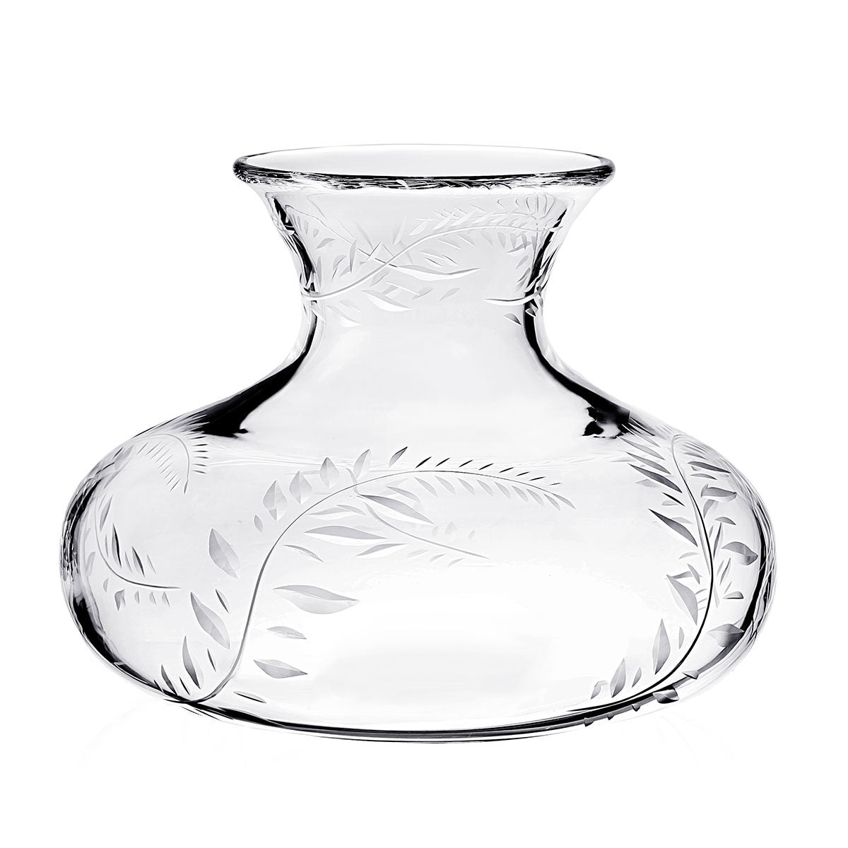 William Yeoward Jasmine Flower Centre 8" / 200mm, handmade crystal, on a white background