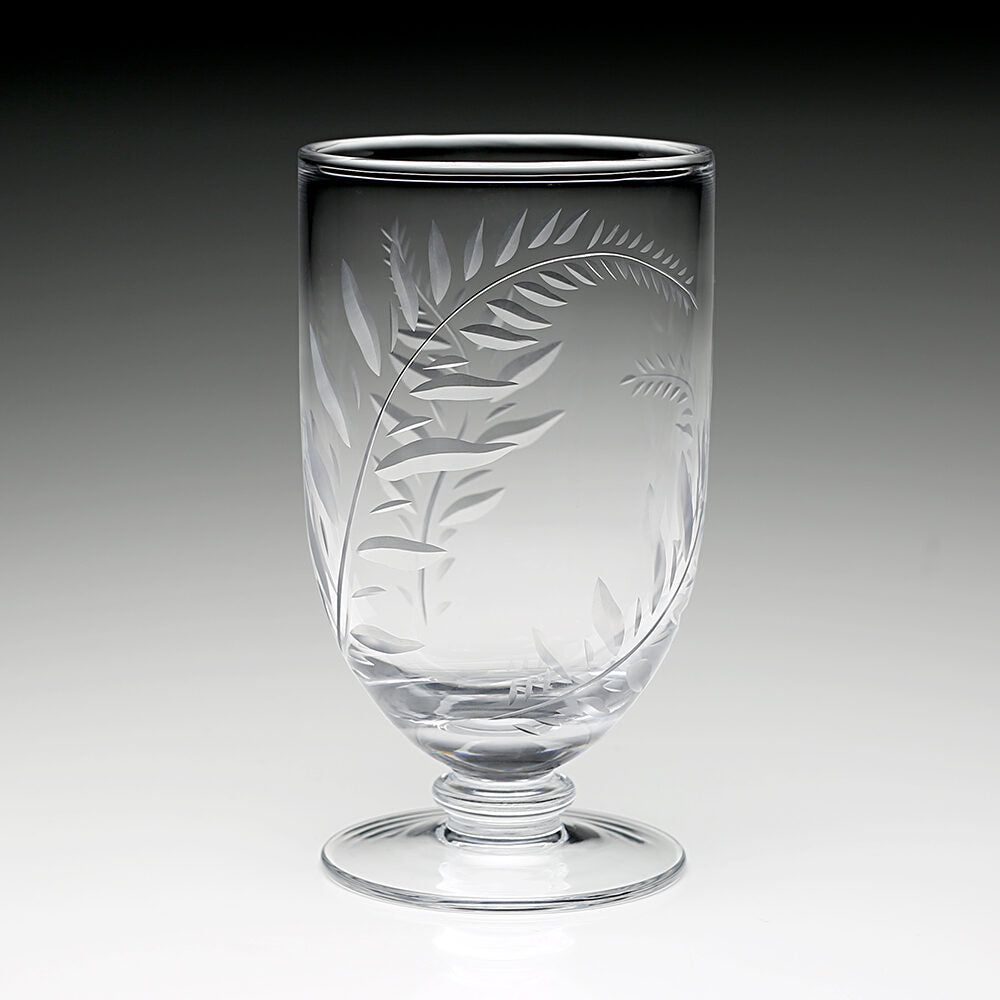 William Yeoward Jasmine Footed Flower Vase 7¼" / 185mm, handmade crystal, detail view