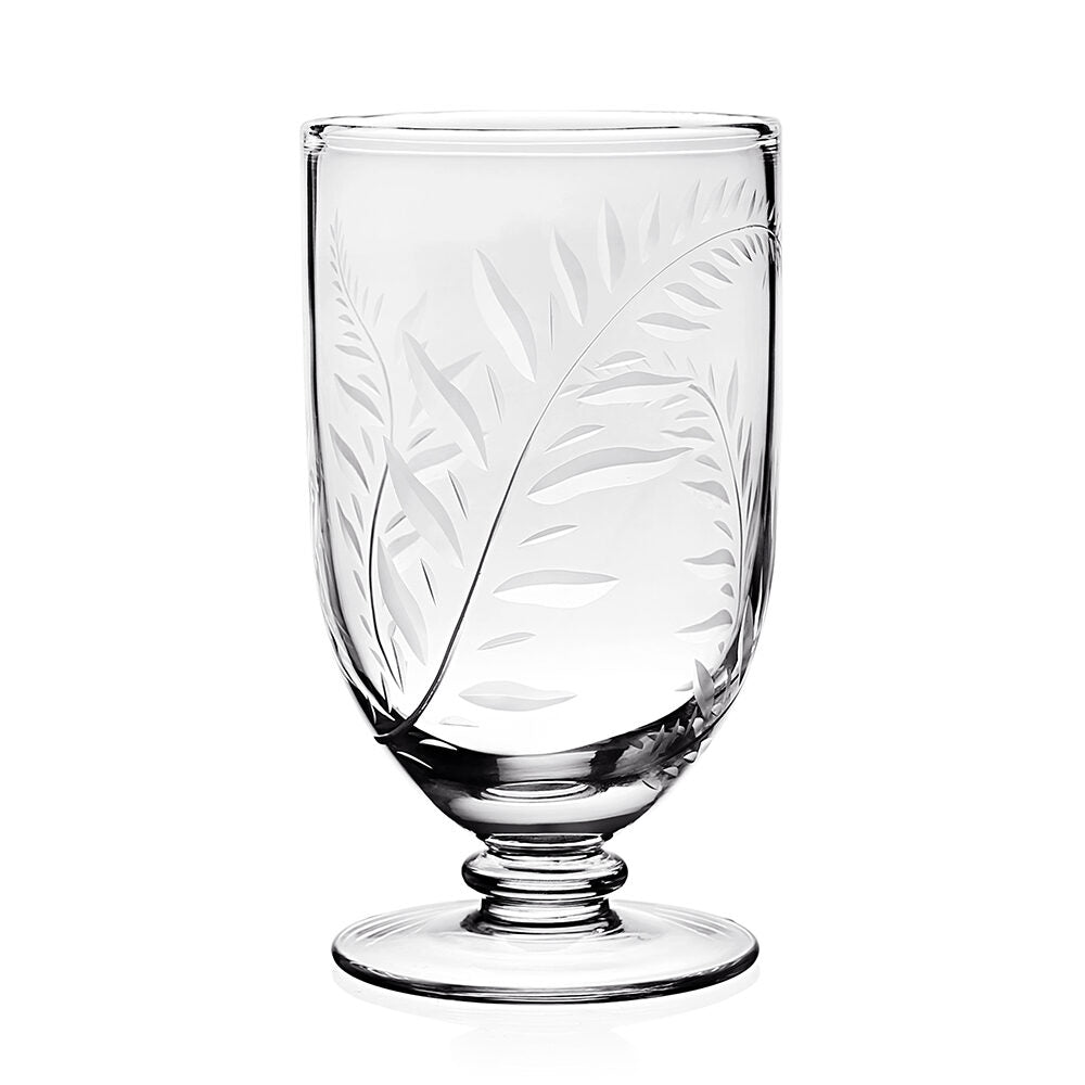 William Yeoward Jasmine Footed Flower Vase 7¼" / 185mm, handmade crystal, on a white background