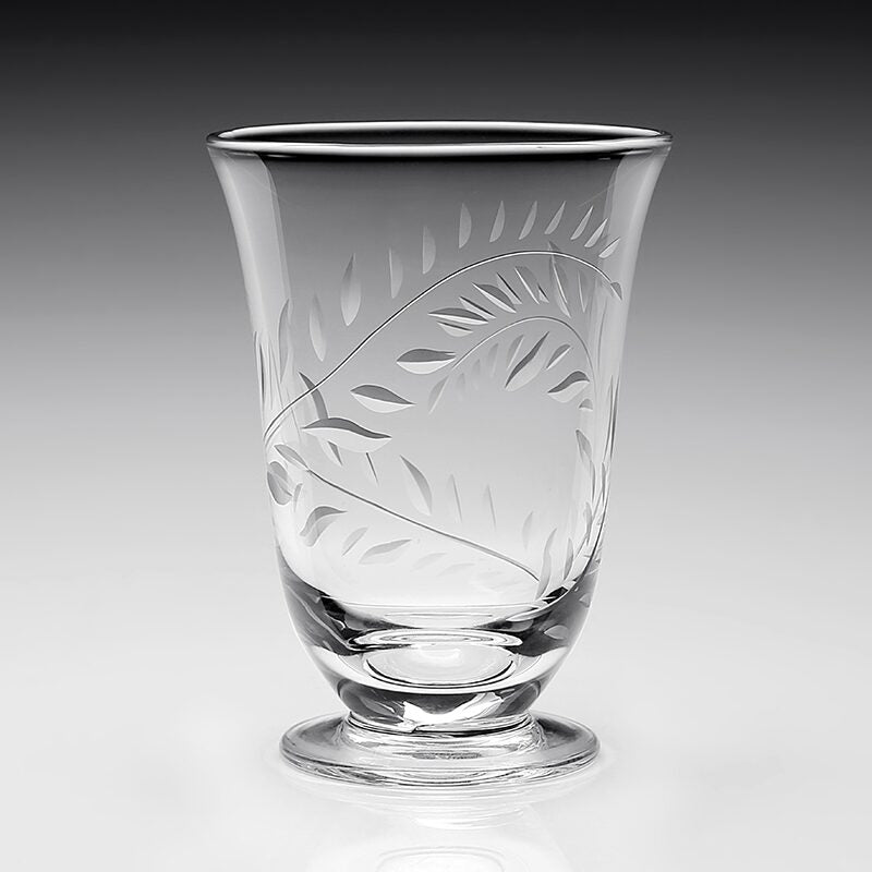 William Yeoward Jasmine Footed Vase 5" / 128mm, handmade crystal, detail view