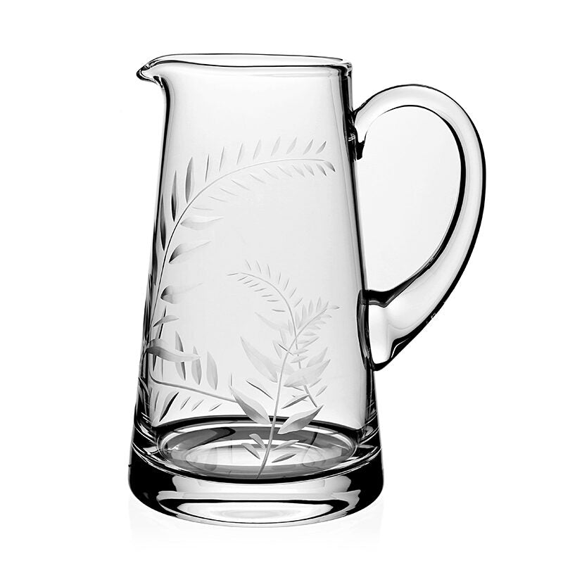 William Yeoward Jasmine Pitcher 2Β½ pint, handmade crystal, on a white background