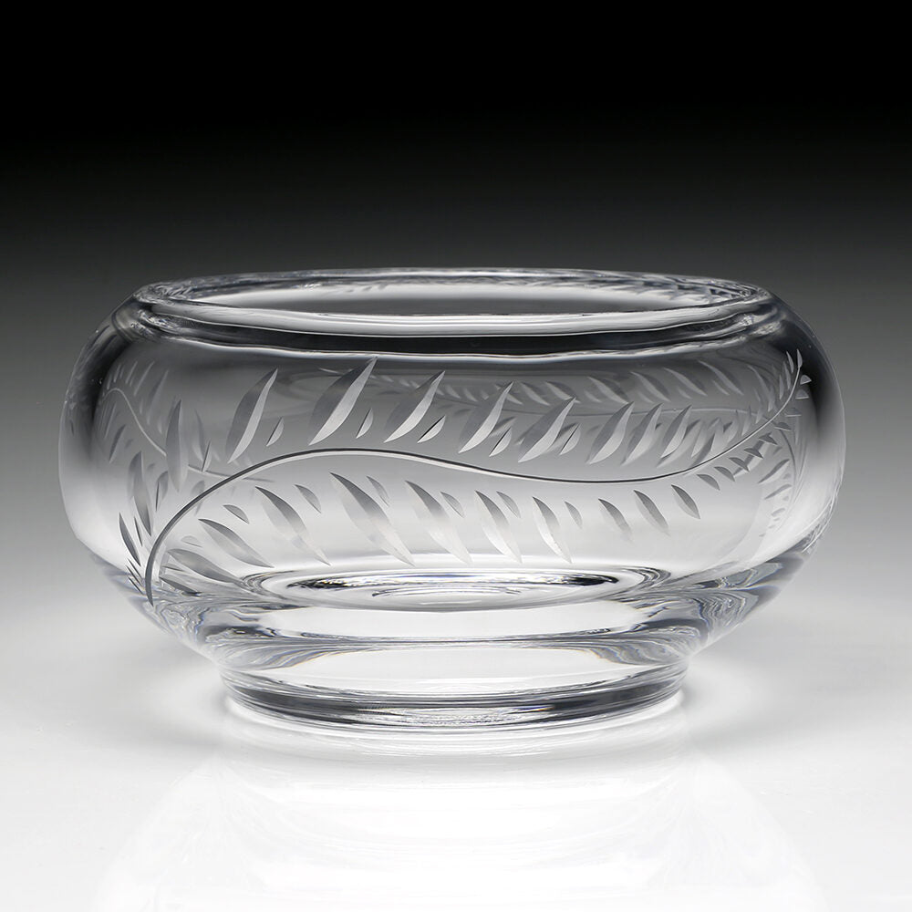William Yeoward Jasmine Rose Bowl and Wire 7½" / 191mm, handmade crystal, detail view