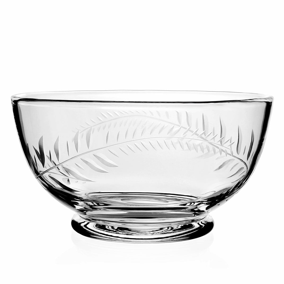 William Yeoward Jasmine Salad Bowl 9" / 230mm, handmade crystal, on a white background