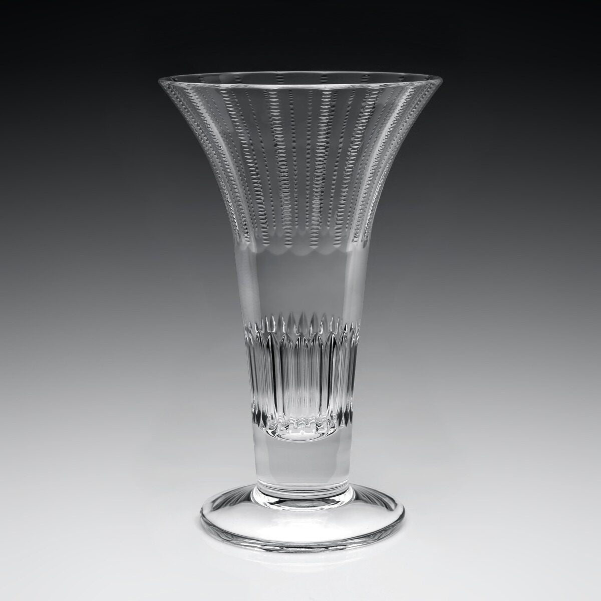 William Yeoward Karen Trumpet Vase 10½" / 27cm, handmade crystal, detail view