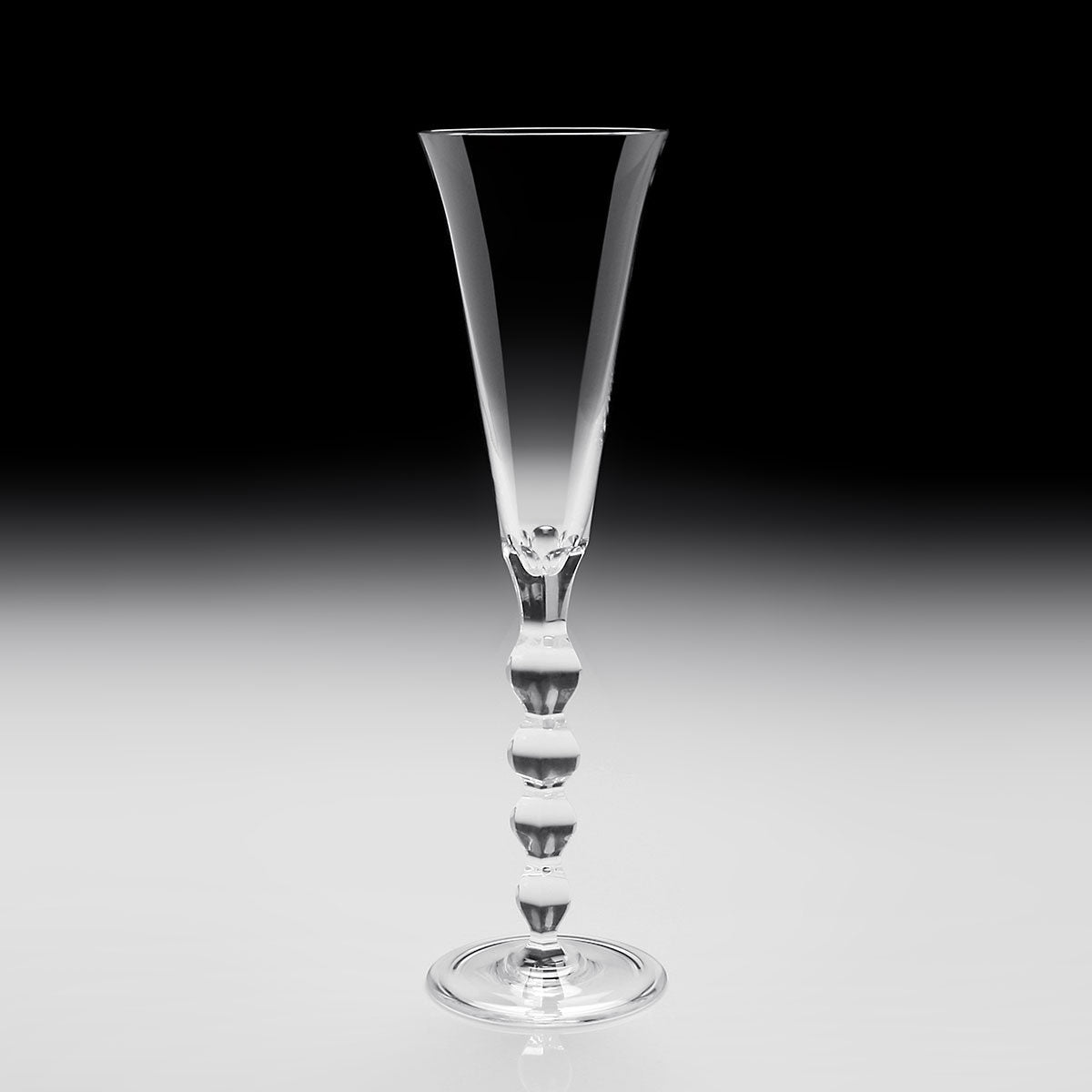 William Yeoward Lally Champagne Flute, handmade crystal, detail view