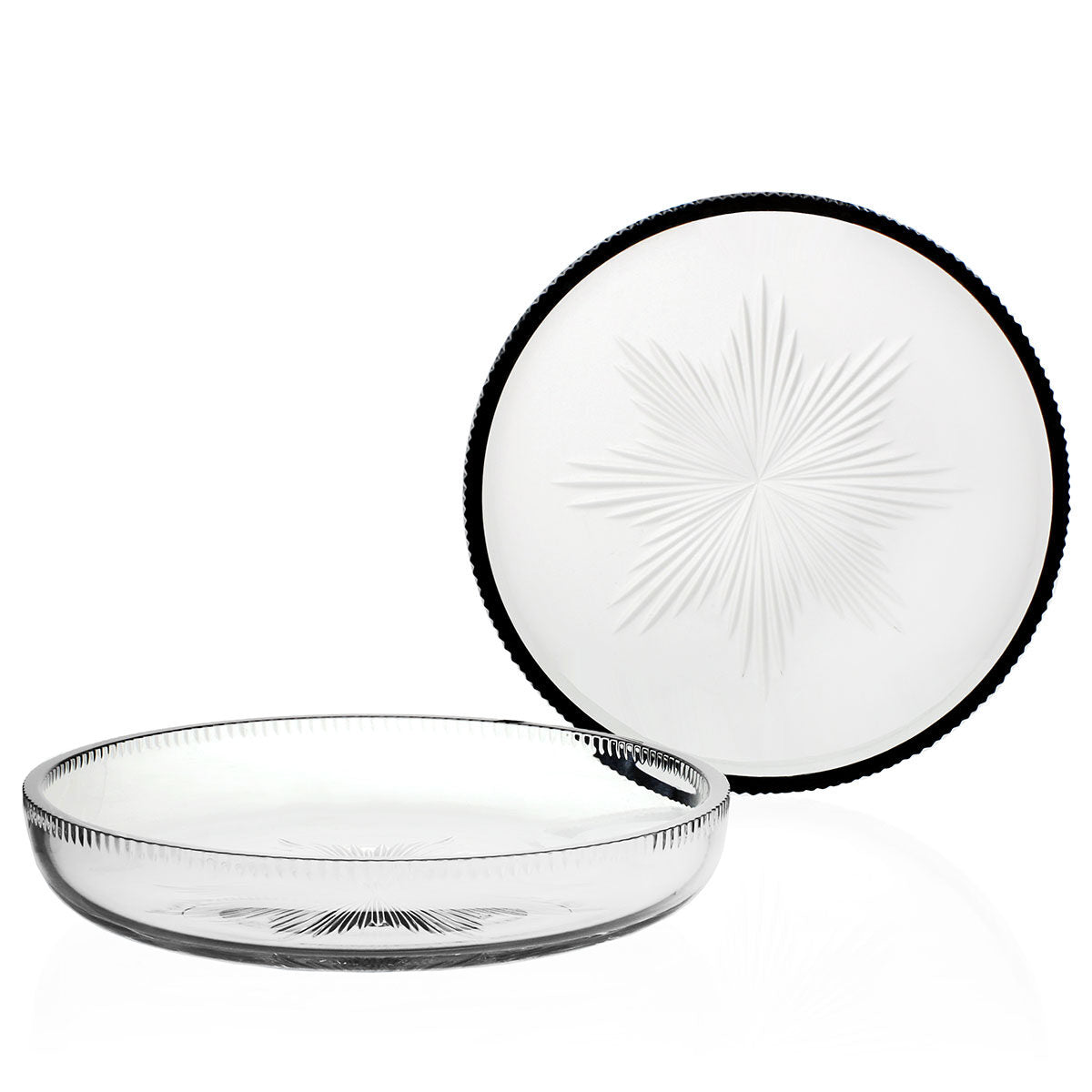 William Yeoward Lyra Nut/Olive Dish 6" / 150mm, handmade crystal, detail view