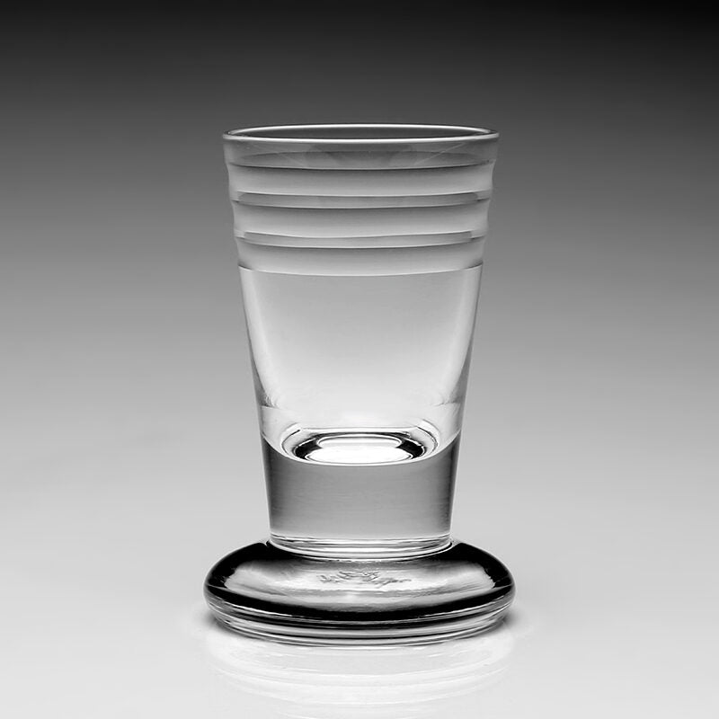 William Yeoward Madison Firing Glass, handmade crystal, on a white background