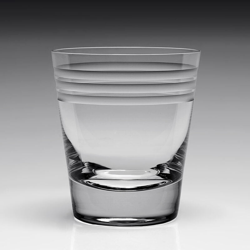William Yeoward Madison Tumbler Double Old Fashioned, handmade crystal, on a white background