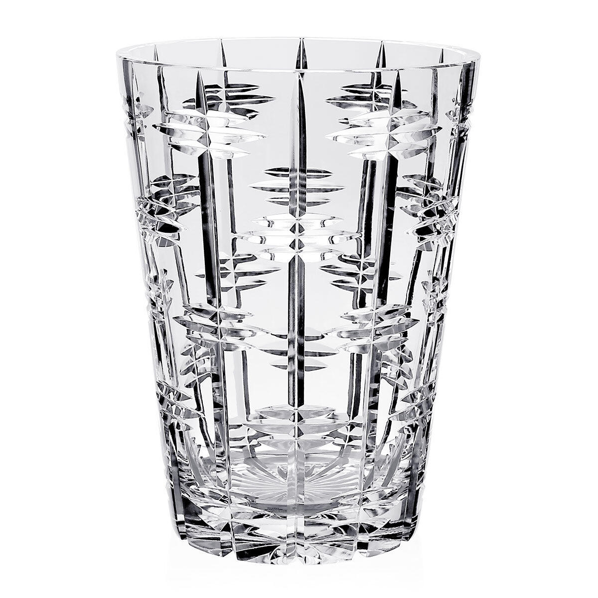William Yeoward Marlowe Straight Vase 12" / 30cm, handmade crystal, on a white background
