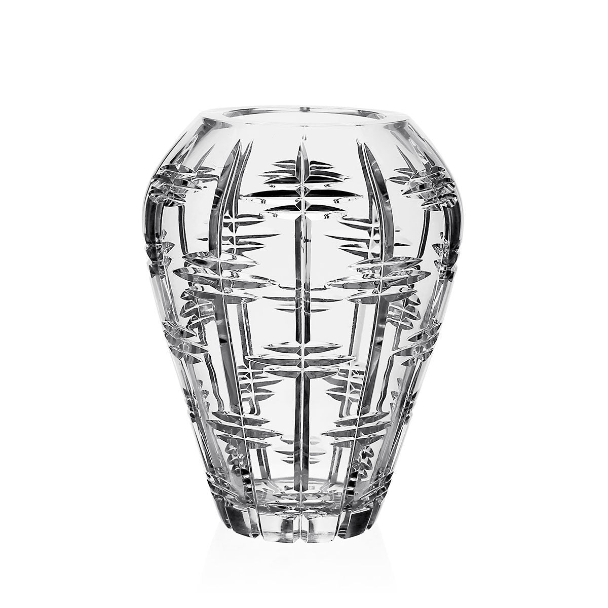 William Yeoward Marlowe Vase 10" / 25.5cm, handmade crystal, on a white background