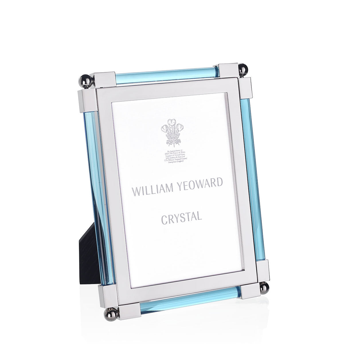 William Yeoward New Classic Aqua 5" x 7" in Aqua, photo frame, on a white background
