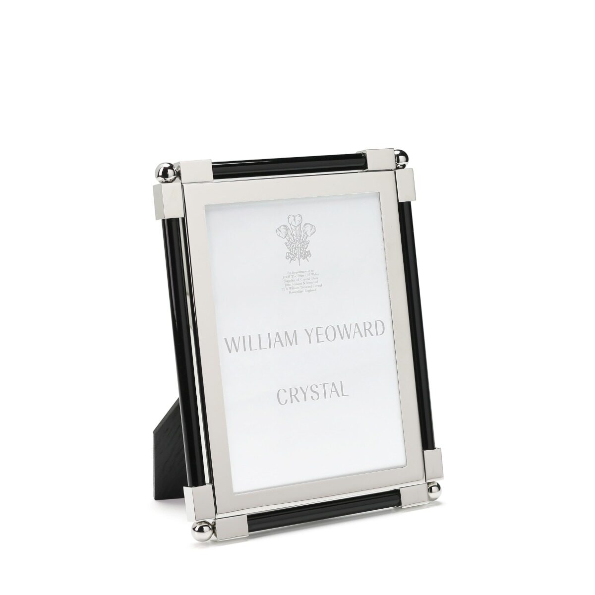 William Yeoward New Classic Black 5" x 7" in Black, photo frame, on a white background