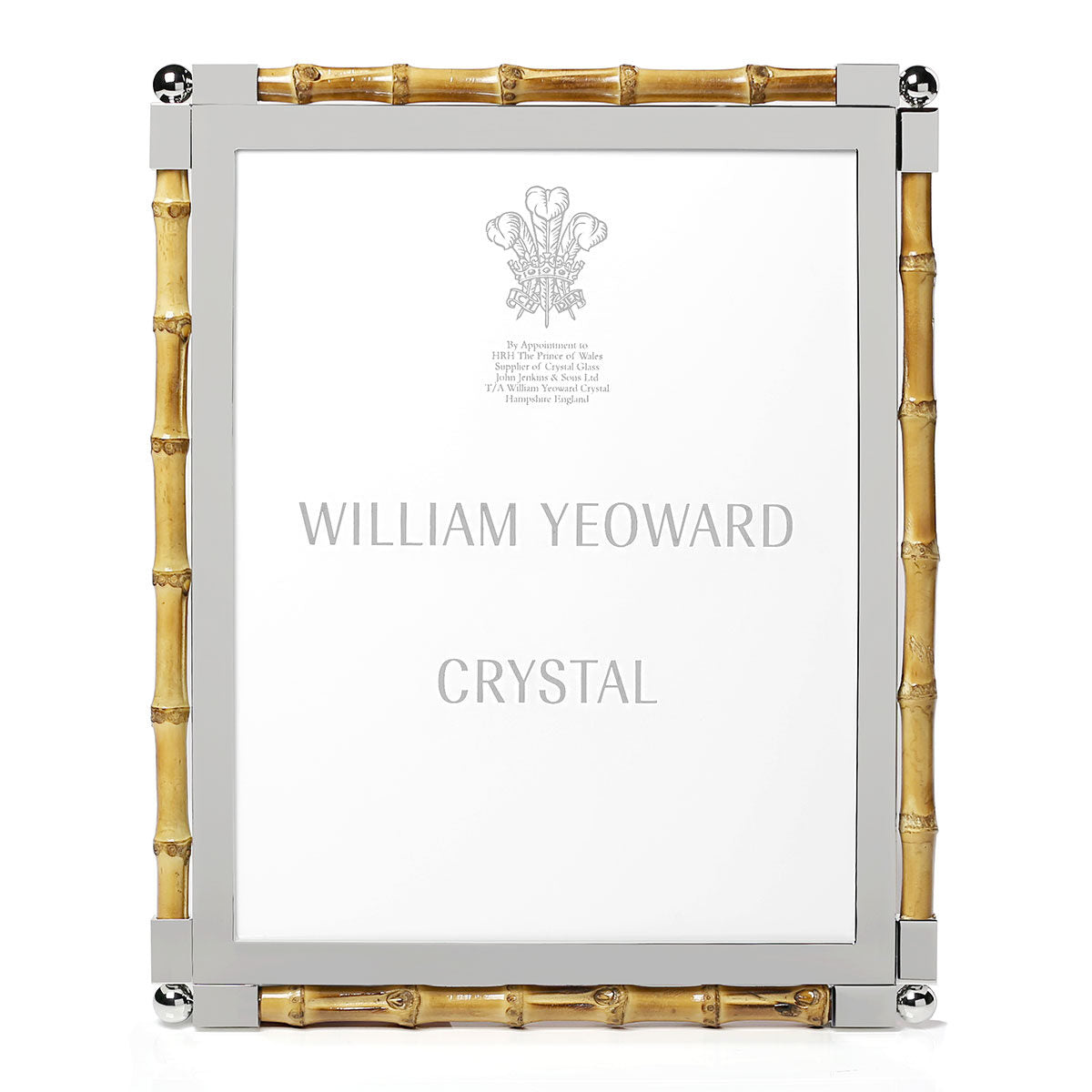 William Yeoward New Classic Bamboo 8" x 10" in Bamboo, photo frame, detail view